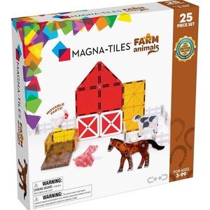 Farm Animals Building Set - Red, Yellow, Brown